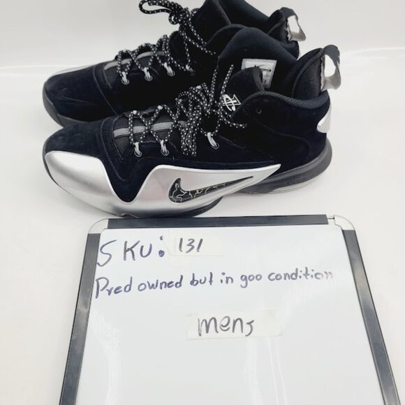 Nike Men\'s Silver Metallic Black Penny 6 749629-002 Athletic Basketball Shoes 13 main image 6